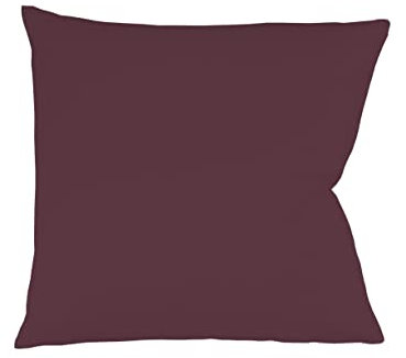Fleuresse Colours Kissenbezug, Mako Satin, Pflaume, 80 x 80 cm