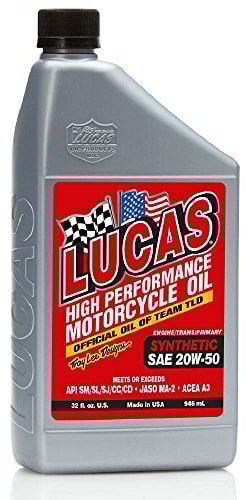Lucas Oil 40702 SAE 20W-50 Synthetic Motorcycle Oil - 1 Litre