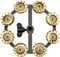 Meinl Percussion Headliner Hihat Tambourine - Tamburin Zubehör für Schlagzeugbecken - Durchmesser 5 Zoll - Mylar / Messing, Schwarz / Gold (HTHH1B-BK)