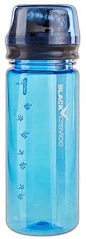 Black Crevice Tritan Trinkflasche I Sport-Trinkflasche mit großer Öffnung I leichte & formstabile Wasserflasche I BPA-frei I geschmacks- & geruchsneutral I Fahrrad-Trinkflasche I 0,5 Liter (Blau)