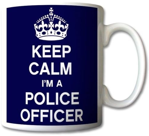 Keep Calm I'm A Police Officer Blue Mug Cup Gift Retro