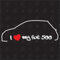 speedwerk-motorwear I Love My 500 Facelift - Sticker für FIAT ab Baujahr 2016, Auto, Tuning, Fan, Aufkleber
