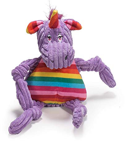 HuggleHounds Knottie Plüsch Hundespielzeug - Hund Stofftier Spielzeug Welpenspielzeug Quietschendes Hundespielzeug für kleine, mittelgroße und große Hunde, strapazierfähiges Plüsch, um sie zu