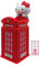 TEKNOFUN- Caricatore Senza Fili da Cellulare Hello Kitty UK London, Colore Bianco/Rossi, 811254