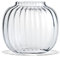 Holmegaard Ovale Vase H17.5 Primula optisches Muster mundgeblasenem Glas, klar