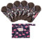 7 Stück/Set Waschbare/Wiederverwendbare Slipeinlagen mit Holzkohle Absorbency Menstruation-Pads Waschbare Stoffbinden, Wiederverwendbare Binden (Mittel- 25cm /10 inch, Schwarz)