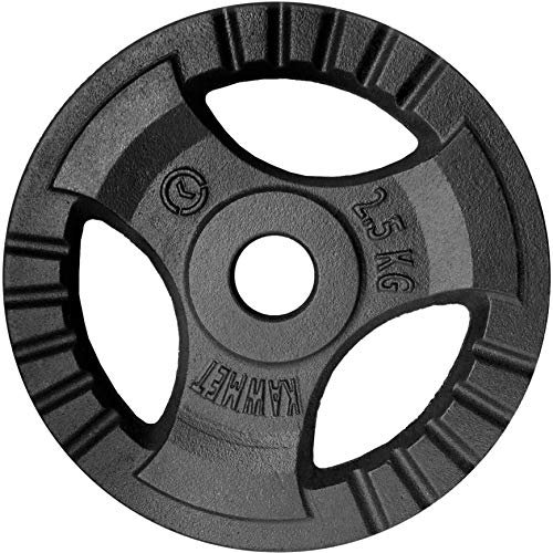 Hantelscheibe Gusseisen Platte Rad Tri-Grip KAWMET 30,5mm 2,5kg