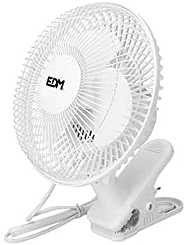 EDM 33961 Ventilador Pinza 15W, Blanco, 15 cm