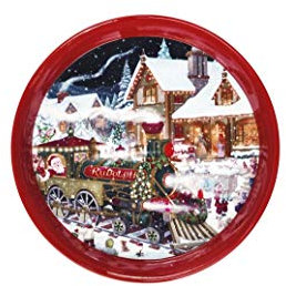 BRANDANI 83228 Vassoio Christmas Rosso Metal