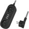 Faconet Regleta de 2 enchufes con 3 funciones de carga USB y cable textil negro/blanco