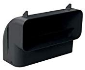 Neff Z861SB3 / Extractor Fan Installation Accessories / 90 Degree Flat Channel Arch in Vertical Configuration with Small Radius/Colour: Black