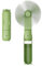 NORHOM Hand Held Fan, Portable USB Rechargeable Mini Handheld Cooling Device, Folding Design, Battery Driven With Mobile Power Supply for Home Travel Outdoor (Green)