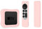 Custodia protettiva in silicone Custodia protettiva per TV Box Custodia antiurto per telecomando per 2021 Apple TV 4K 6a generazione (Rosa)