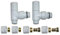 baanio - Kit de Válvula y Detentor para Radiador Toallero | Compatible con Tubo de Cobre 15 mm y Multicapa/Pex 16 mm | Detentor 1/2, Válvula Radiador 1/2 | Diversidad de Colores, Blanco