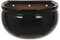 MAISONICA Medium 26cm Black Ceramic Wall Planter Plant Pot - Frost Proof
