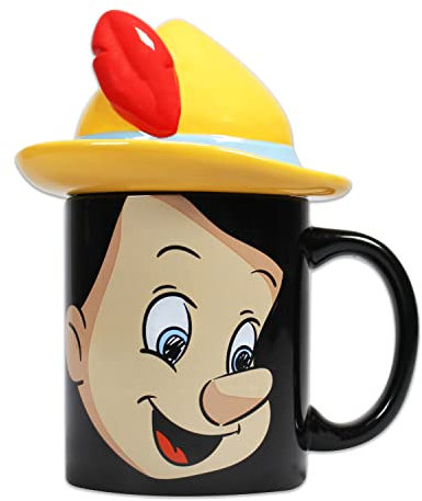 Taza Disney Pinocho - Taza desayuno Disney 3D - Taza cerámica 400 ml - Taza te - Taza café - Licencia oficial