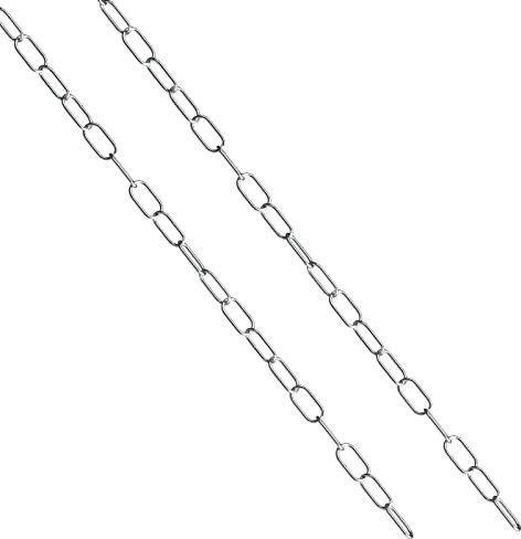 hannger Edelstahlkette Meterware, 3m 2mm Rundgliederketten in Vielen Längen und Stärken bis 35Kg belastbar für Hundekette, Kette Hängesessel, Absperrketten, Kette Zum Aufhängen, Lampenkette
