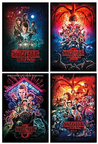 Close Up Stranger Things Poster 4er-Set Season 1-4 61 x 91,5 cm