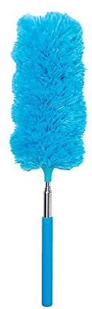 HolAngela Staubwedel Teleskop Mikrofaser Köpfe Teleskop Staubwedel ausziehbar Staubwedel waschbar Teleskopstange Fensterreinigung Heizkörper Reinigen Teleskop-Mikrofaser-Staubtuch (aB-Blue, One Size)