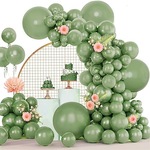 Luftballons Grün, 120 Stück Luftballon Girlande, 18 12 10 5 Zoll Ballon Girlande Grüne, Luftballons Geburtstag Hochzeit Babyparty Gender Reveal Party Deko