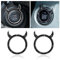 CGEAMDY 2Pcs Auto Start-Stopp-Knopf Abdeckung Glänzend Dekorativen Ring, Legierung Strass Auto Taste Ring, Stilvolle Und Glamouröse Damen Auto Dekorationen(Schwarz)