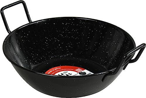 Sterling Ventures Non Stick Deep Frying Kadai Enamel Coated Wok (24cm)