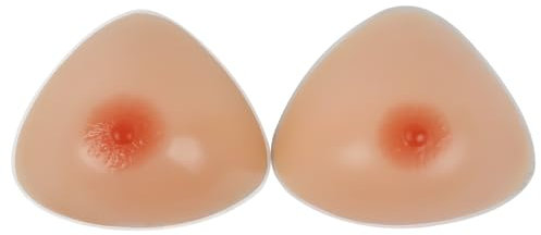 Vollence Une Paire de Formes de Seins en Silicone Triangle en Gel de Silicone Faux Seins pour Prothèses de Mastectomie Crossdressers Transgenres Inserts de Soutien-Gorge en Taille F
