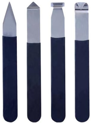 Wokyo Pottery Sculpture Tools Set of 4 Clay Plaster Molding Sculpting Tools Handmade Trimming Knives for Carving Craft Shaping