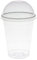AIOS 50 vasos para batidos con tapas de cúpula hechas de PET reciclable de calibre más fuerte (500 ml)