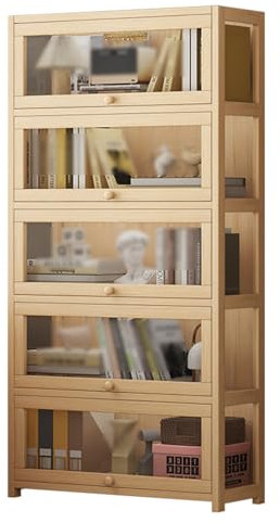 Vitrine de curiosités, vitrine en verre acrylique, armoire de rangement haute capacité avec porte rabattable, bibliothèque et bibliothèque pour salle de jeux, chambre à coucher, vitrine de trophées (