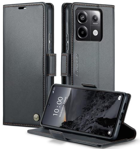 Phernykas Coque pour Redmi Note 13 Pro 5G Étui Portefeuille Cover en Cuir PU Wallet avec Cartes Magnétique et RFID Protection Antivol Folio Housse Redmi Note 13 Pro 5G Case, Noir