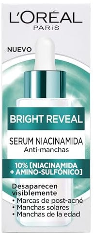 L'Oréal Paris Skinexpert Bright Reveal Sérum Anti-Manchas con Niacinamida, 30 ml