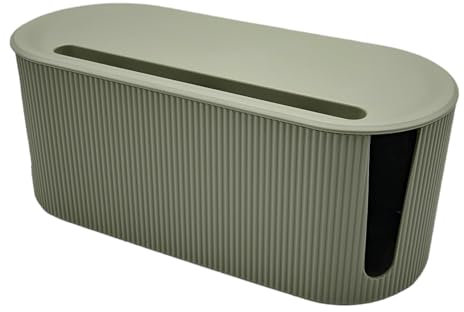 Boite Cache câble, câche multiprise, Boite de Rangement pour câble (Kaki)