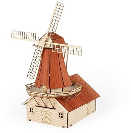 Youngmodeler Niederlande Windmühle 1 Holzmodellbausatz | Young Modeler Holzmodellbausatz Niederlande Windmühle 1, DIY Bausatz