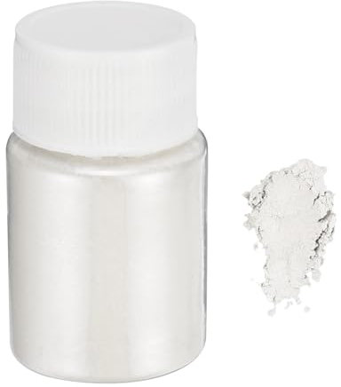 QUARKZMAN 15g/0,5oz Polveri di Pigmenti Epossidici in Resina Naturale in Polvere Mica per Resina Colata, Vernice Auto, Arti e Mestieri Fai-Da-Te, Bianco Perle