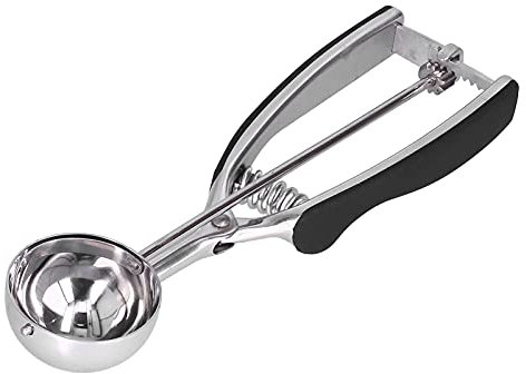Cuchara para Galletas, Cuchara para Helado de Acero Inoxidable con Gatillo de Liberación, Cuchara para Helado para Control de Porciones, Cuchara para Masa para Galletas, Masa para Magdalenas(44mm)