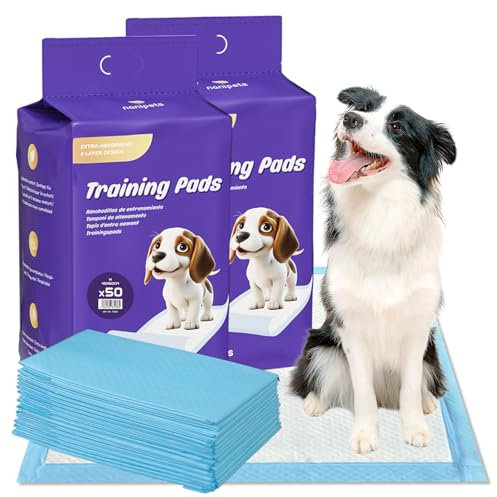 Nanipets® Trainingspad für Hunde Welpenunterlagen, Superabsorbierendes & Auslaufsichere Wickelunterlagen, 45 x 60 cm Extra Große, Dicke Pet Pads, 100 Stück