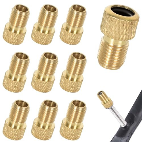 Sclaverand Presta Dunlop - Adaptador de válvula de bicicleta (10 unidades, con anillo de sellado, adaptador de válvula DV y SV (estilo 2)