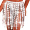 Ushiny Rock mit Paillettenquaste Silberne Fransenröcke Festival Outfit Bauchtanz Hüfttuch Rave Accessoires für Frauen und Mädchen