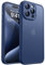 CANSHN Funda Mate para iPhone 15 Pro 6,1 Pulgadas, [Protección Total de La Cámara], Carcasa Fondo Mate Translúcido - Azul Oscuro