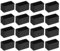 QUARKZMAN 26 Stück PVC Quadratische Stuhlbeinkappen, 40mm x 20mm OD Schwarze Möbelfüße Pads Tischfußabdeckungen Bodenschoner für Terrassentisch Schrank Bettmöbel