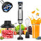 Blender plongeant 5 en 1 blender à main, mixeur électrique maximum de 1000 W, moteur haute résistance, 21 vitesses et mode turbo fouet, mousseur à lait, fouet à œuf, bol de 800