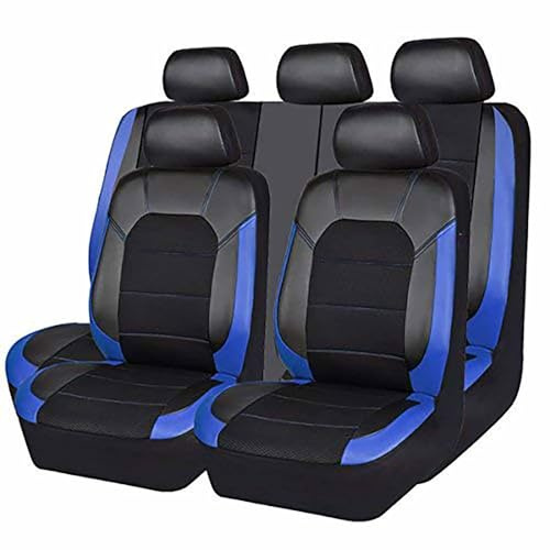 XPZBTV Auto Sitzbezüge Sets für Audi 80/Avant (B1, B2, B3, B4, Typ 8C) 1972-1995, Allwetter rutschfest Wasserdicht Atmungsaktiv Leicht Reinigen Sitzbezüge Auto, Auto Accessoires,Blue