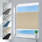 Deswell Plissee ohne Bohren Verdunkelung Klemmfix Verdunklungsplissee B100 x H130 cm Hellbeige, 100% Blickdicht lichtundurchlässig Thermo Plissee Faltrollo Sichtschutz Sonnenschutz für Fenster Tür