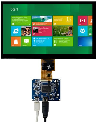 8 Inch Universal DIY LCD Display Screen Portable Raspberry Pi Monitor Driver Control Board Touchscreen Computer Secondary Screen