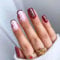 NLFOX Square Christmas False Nails - 24PCS Short Press On Nails - Glitter Red Color with Christmas Hat Pattern - 12 Sizes Choice - Glossy Full Cover Nail DIY Nail Art