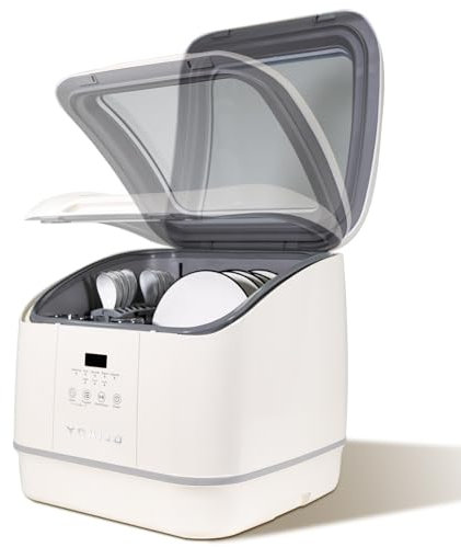 YOAIJO Mini Tischgeschirrspüler, 6.8L Kapazität, 7 Programme (inkl. Baby-Pflege), Touchscreen, für Wohnmobil, Kleine Wohnung, Mietwohnung | Wassersparend & Energiefreundlich