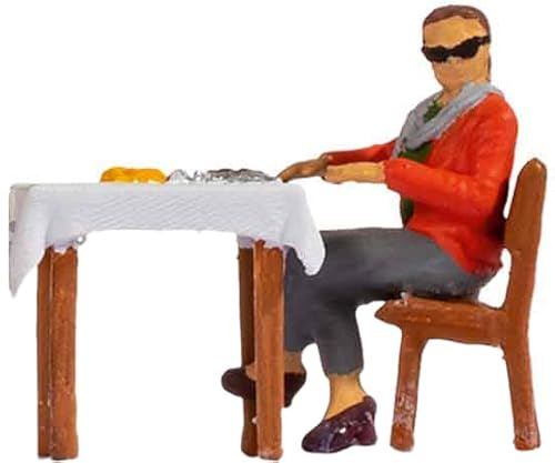NOCH Tiny-Scenes „Mittagessen“, realistische Stadtszene aus Kunststoff für H0 und Modellbau