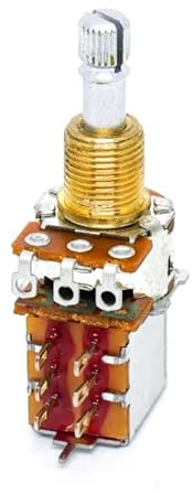 Bourns A500K 500K Logarithmisches Potentiometer Audio Push-Push drücken und drücken kurze Achse Spiel für amerikanische Gitarren mit Humbucker P90 und Single Coil 3/8 imperiale Maße