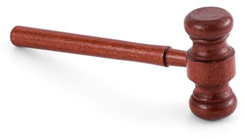 Hölzerner Richterhammer, Mini-Hammer, kleiner Richterhammer, Kostümzubehör, Richterhammer, Schlägel Anwalt Gerechtigkeit, Kostümzubehör Richterhämmer, Hammer-Requisiten, hölzerner Gerichtssaalhammer